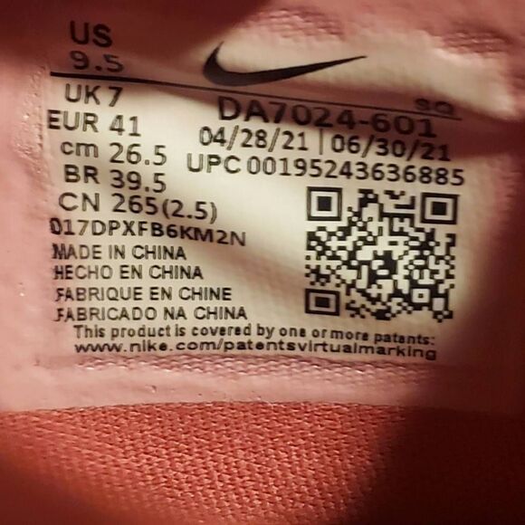 NIKE AIR FORCE 1 Fontanka Gypsy Rose Pink Archeo DA7024 601 Women size 9.5 - Picture 12 of 12